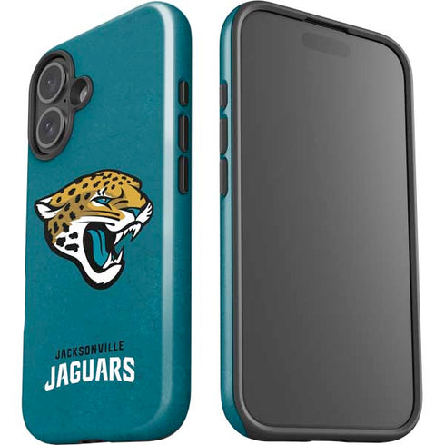 NFL Jacksonville Jaguars Teal Distressed iPhone 16 Impact Case